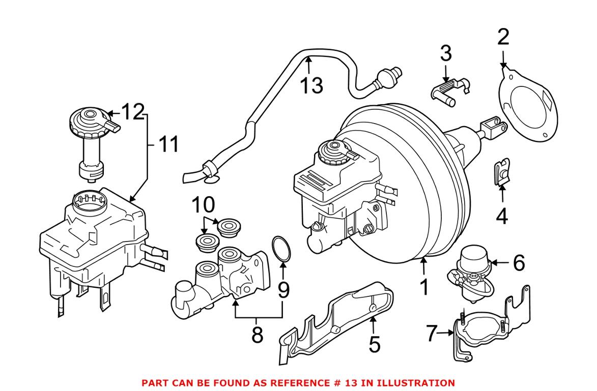 BMW Brake Vacuum Hose - Rear 11667560242